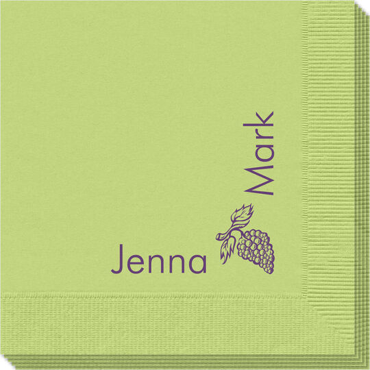 Corner Text with Grapes Napkins